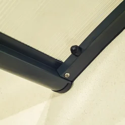 Auvent Top 130x70, couleur anthracite RAL7016, plaque incolore-Arctom Online