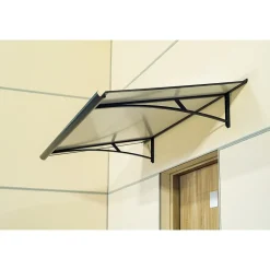 Arctom Auvent Vilgo 150x83,5, couleur anthracite RAL7016, panneau sandwich ALPE AL