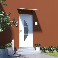 Arctom Auvent Vilgo 150x83,5, couleur anthracite RAL7016, panneau sandwich ALPE AL