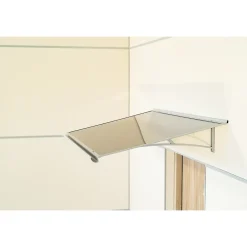 Arctom Auvent Vilgo 150x83,5, couleur silver RAL9006, panneau sandwich AL PE AL