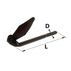 Afbat - Tb Industrie Sas Arrêt de volet à tirefond L.130mm noir Afbat