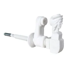 Arrêt de Volet Battant, Tête de Bergère, Blanc, à Visser, Butée Réglable 22 à 115 mm,-Torbel Best