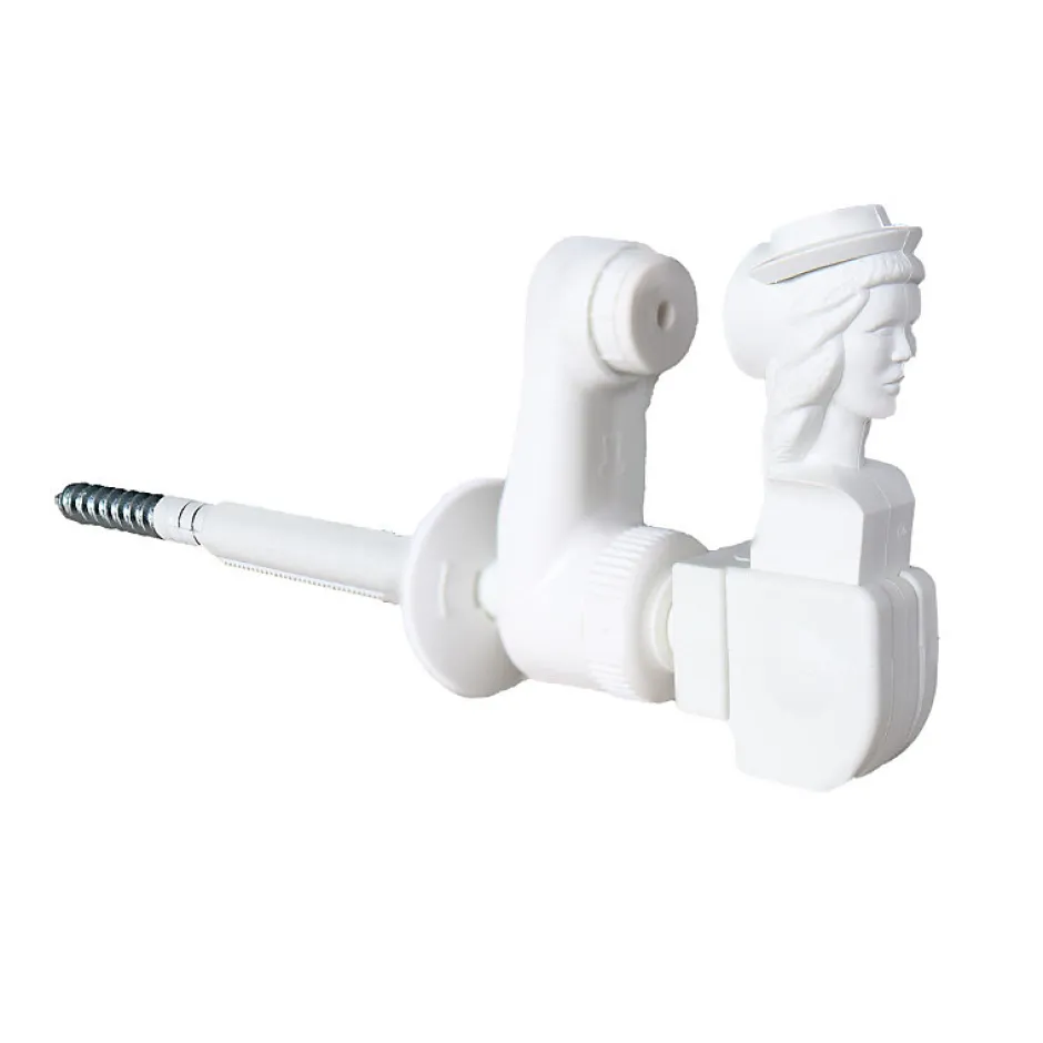 Arrêt de Volet Battant, Tête de Bergère, Blanc, à Visser, Butée Réglable 22 à 115 mm,-Torbel Best