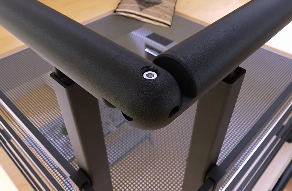 Alumin'home Articulation en aluminium noir pour main courante