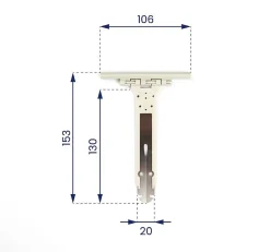 Avosdim Attache tablier souple renforcée pour Volet Roulant - Lot de 50