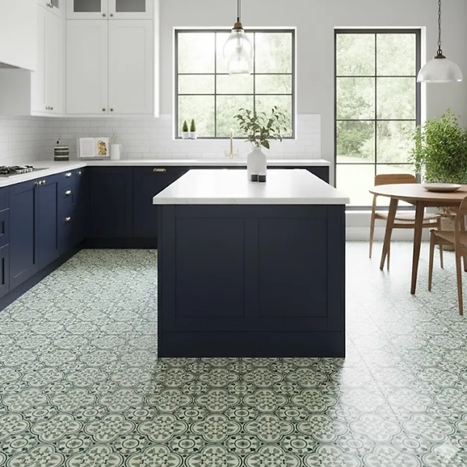 Floorilège Authentiques carreaux de ciment - Modèle Bagatelle BAG3 de - La boite de 14 carreaux soit 0,56 m²