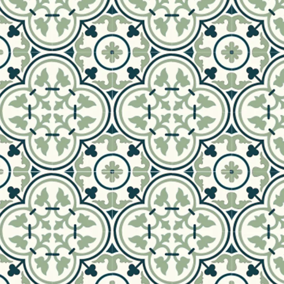 Floorilège Authentiques carreaux de ciment - Modèle Bagatelle BAG3 de - La boite de 14 carreaux soit 0,56 m²