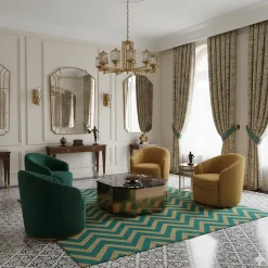 Floorilège Authentiques carreaux de ciment - Modèle Giverny GIV1 de - La boite de 14 carreaux soit 0,56 m²