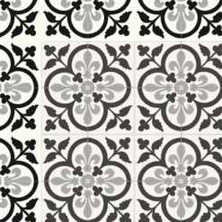 Floorilège Authentiques carreaux de ciment - Modèle Giverny GIV1 de - La boite de 14 carreaux soit 0,56 m²