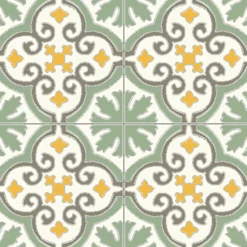 Authentiques carreaux de ciment - Modèle Elégance ELE7 de - La boite de 14 carreaux soit 0,56 m²-Floorilège Clearance