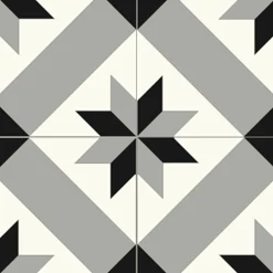 Authentiques carreaux de ciment - Modèle Véga VEG14 de - La boite de 14 carreaux soit 0,56 m²-Floorilège Outlet