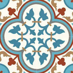 Authentiques carreaux de ciment - Modèle Bagatelle BAG1 de - La boite de 14 carreaux soit 0,56 m²-Floorilège