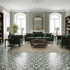 Authentiques carreaux de ciment - Modèle Accolade ACC6 - La boite de 14 carreaux soit 0,56 m².-Floorilège Best