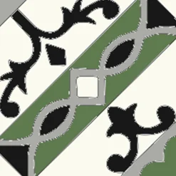 Authentiques carreaux de ciment - Modèle Accolade ACC6 - La boite de 14 carreaux soit 0,56 m².-Floorilège Best