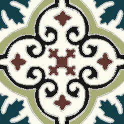 Floorilège Authentiques carreaux de ciment - Modèle Elégance ELE28 de - La boite de 14 carreaux soit 0,56 m²