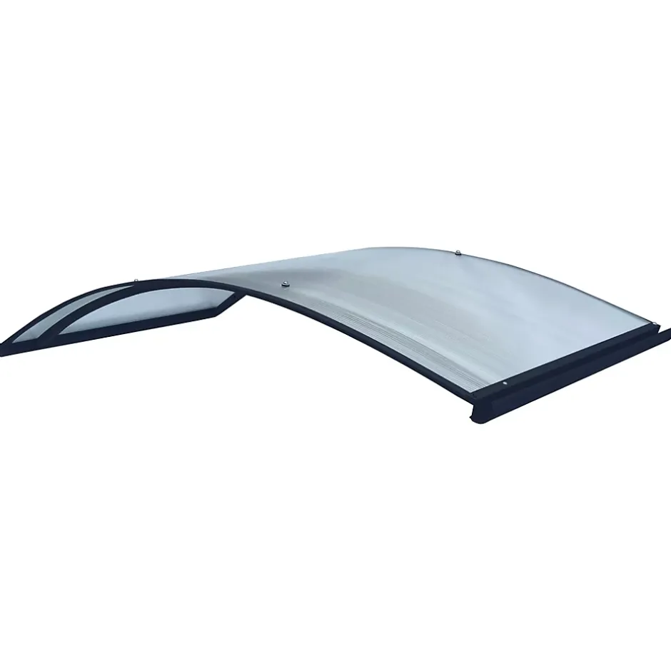 Auvent à cadre en aluminium RODEO R-150 7016 bombé avec revêtement en polycarbonate-Starkedach Clearance