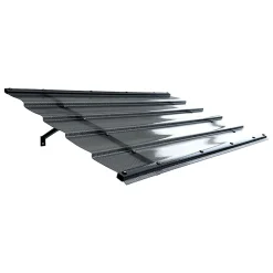 Auvent à cadre en aluminium DIAMONDS Straight T-150 7016 avec revêtement monolithique en polycarbonate-Starkedach New