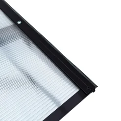 Auvent à cadre en aluminium Straight T-160 7016 avec revêtement en polycarbonate-Starkedach Best