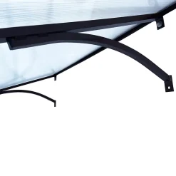 Auvent à cadre en aluminium Straight T-160 7016 avec revêtement en polycarbonate-Starkedach Best