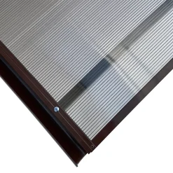 Starkedach Auvent à cadre en aluminium RODEO R-150 8017 bombé avec revêtement en polycarbonate