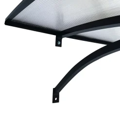 Auvent à cadre en aluminium courbé L-160 7016 avec revêtement en polycarbonate-Starkedach Hot