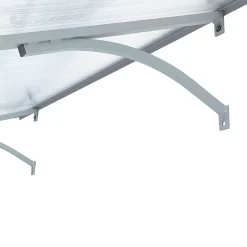 Starkedach Auvent à cadre en aluminium Straight T-160 7035 avec revêtement en polycarbonate