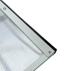 Starkedach Auvent à cadre en aluminium Straight T-160 7035 avec revêtement en polycarbonate