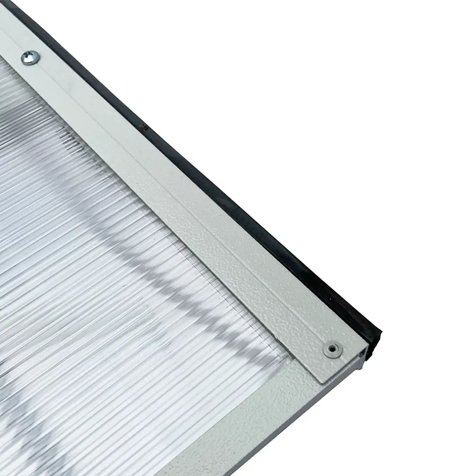 Starkedach Auvent à cadre en aluminium Straight T-160 7035 avec revêtement en polycarbonate