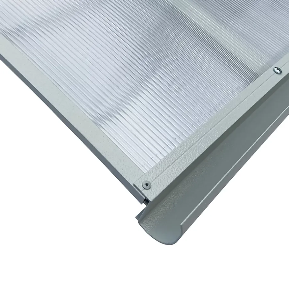 Starkedach Auvent à cadre en aluminium Straight T-160 7035 avec revêtement en polycarbonate