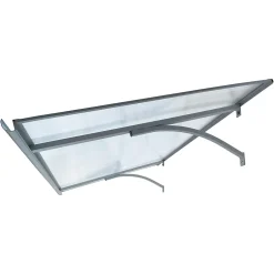 Starkedach Auvent à cadre en aluminium Straight T-160 7035 avec revêtement en polycarbonate