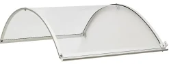 Auvent alu et polycarbonate Basic blanc 140 x 90 cm-Geom Online