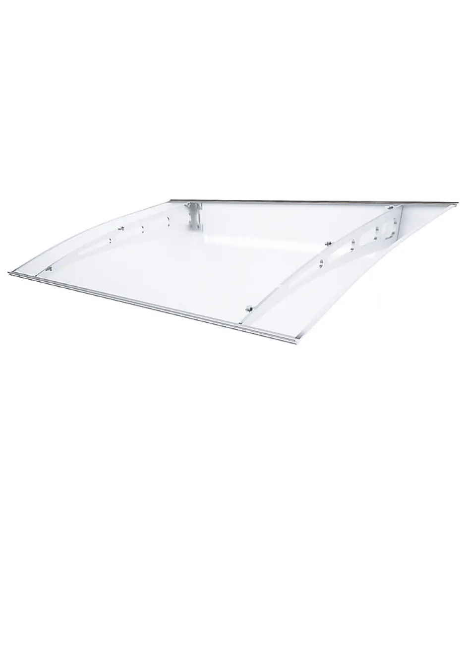 Auvent alu et polycarbonate Basic plus blanc 140 x 90 cm-Geom Hot
