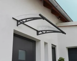 Auvent arrondi Altair gris clair l.150,5 x P.91,5 x H.17,5 cm-Canopia by Palram Online