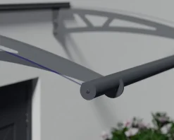 Auvent arrondi Altair gris clair l.150,5 x P.91,5 x H.17,5 cm-Canopia by Palram Online