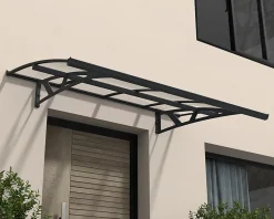 Canopia by Palram Auvent arrondi Amsterdam gris clair l.223,5 x P.139 x H.33 cm