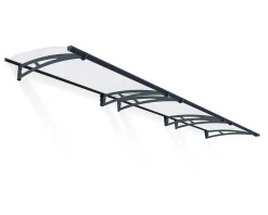 Auvent arrondi Aquila gris clair l.453,5 x P.91,5 x H.17,5 cm-Canopia by Palram Online