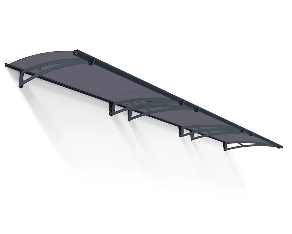 Auvent arrondi Aquila gris l.453,5 x P.91,5 x H.17,5 cm-Canopia by Palram Online