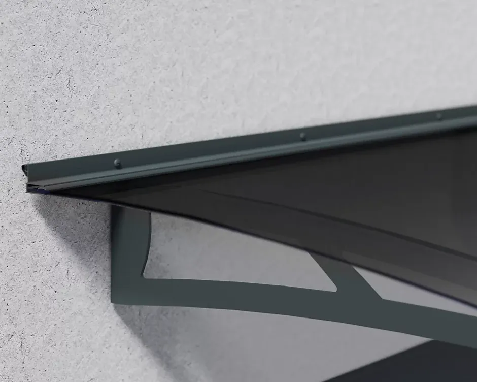 Auvent arrondi Aquila gris l.453,5 x P.91,5 x H.17,5 cm-Canopia by Palram Online