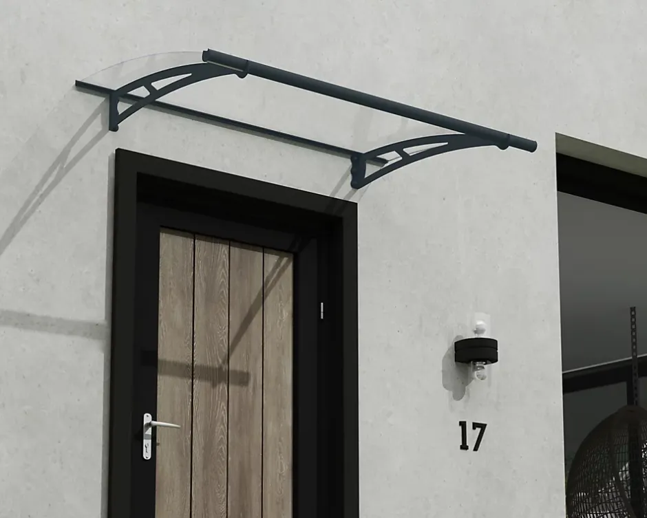 Canopia by Palram Auvent arrondi Aquila gris clair l.150,5 x P.91,5 x H.17,5 cm