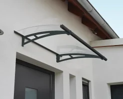 Canopia by Palram Auvent arrondi Aquila gris clair l.150,5 x P.91,5 x H.17,5 cm