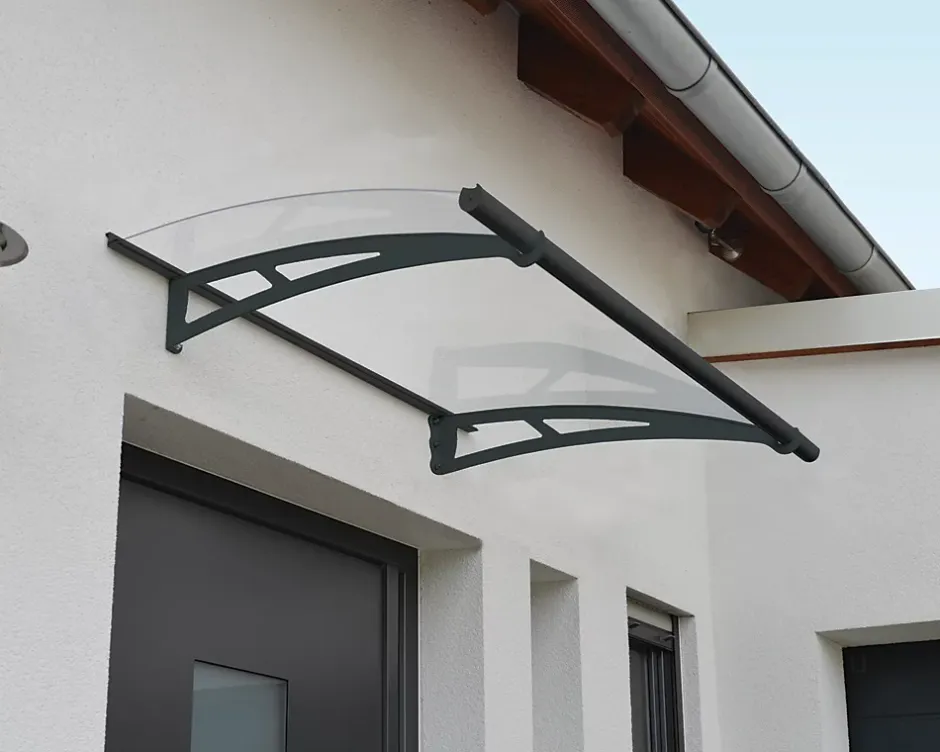 Canopia by Palram Auvent arrondi Aquila gris clair l.150,5 x P.91,5 x H.17,5 cm