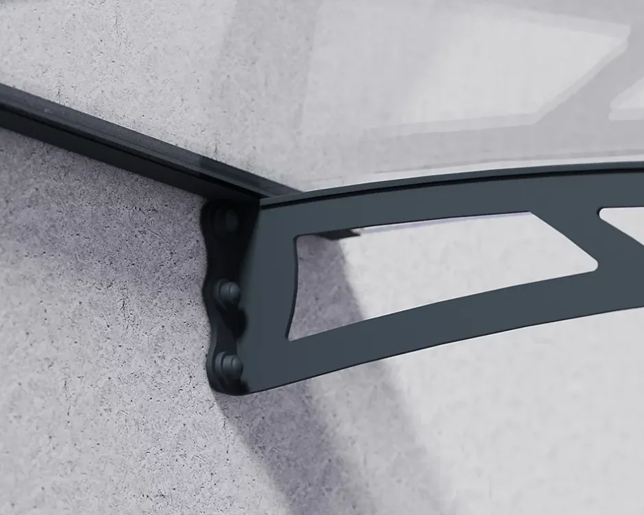 Canopia by Palram Auvent arrondi Aquila gris clair l.150,5 x P.91,5 x H.17,5 cm