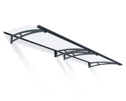 Auvent arrondi Aquila gris clair l.302 x P.91,5 x H.17,5 cm-Canopia by Palram New