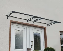 Auvent arrondi Aquila gris clair l.302 x P.91,5 x H.17,5 cm-Canopia by Palram New