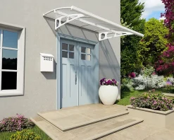 Canopia by Palram Auvent arrondi Bordeaux blanc l.223,5 x P.139 x H.33 cm