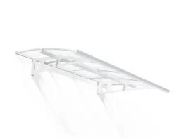 Auvent arrondi Bordeaux blanc l.223,5 x P.139 x H.33 cm-Canopia by Palram