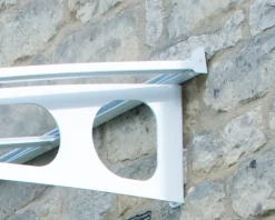 Auvent arrondi Bordeaux blanc l.223,5 x P.139 x H.33 cm-Canopia by Palram