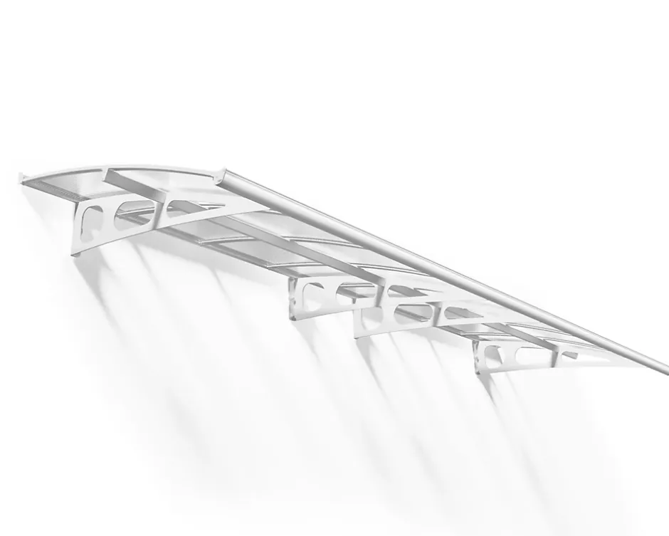 Canopia by Palram Auvent arrondi Bordeaux blanc l.447 x P.139 x H.33 cm