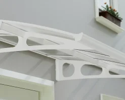 Canopia by Palram Auvent arrondi Bordeaux blanc l.447 x P.139 x H.33 cm