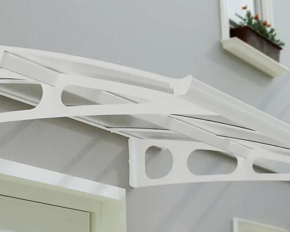 Canopia by Palram Auvent arrondi Bordeaux blanc l.447 x P.139 x H.33 cm